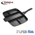 Direct Deal Die Cast Fundidor cuadrado de aluminio para parrilla 3 in1 plano para grill horizontal 5 en 1 plano